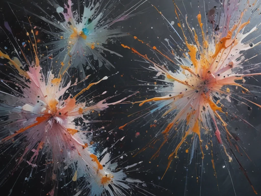 transparent paint splatter