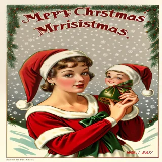 vintage merry christmas image