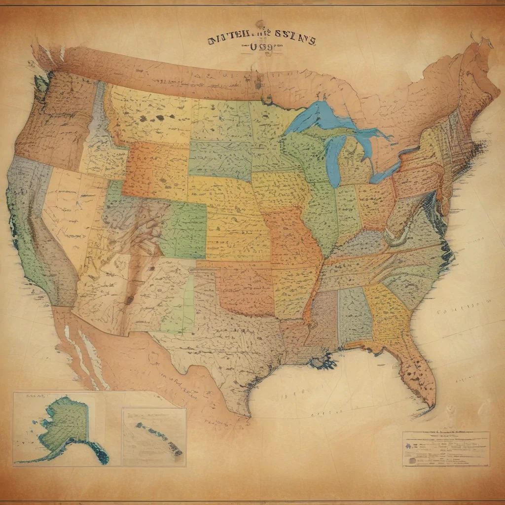 map of the us states