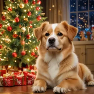 christmas wallpaper dogs