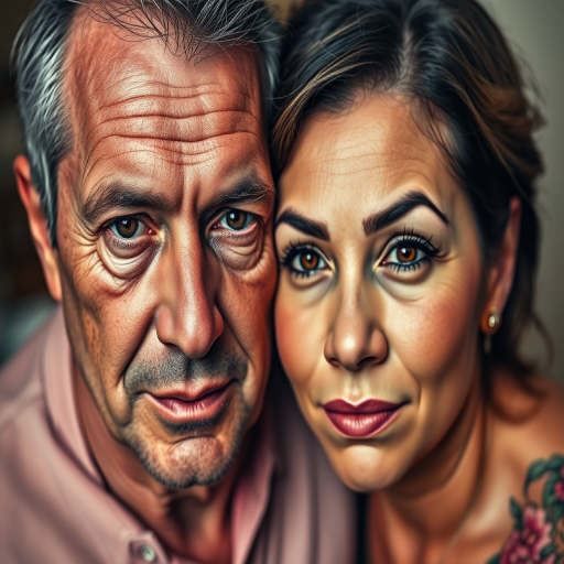 Photorealistic color portrait tattoo capturing the essence of a loved one, showcasing lifelike skin tones, expressive eyes, and intricate details that bring the image to life