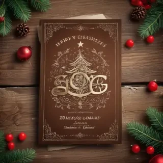 christmas card template psd