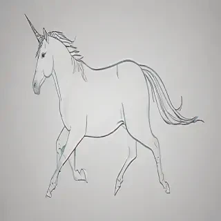 unicorn outline