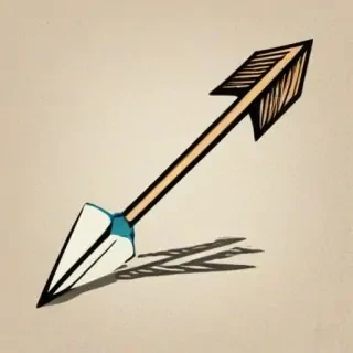 drawn arrow