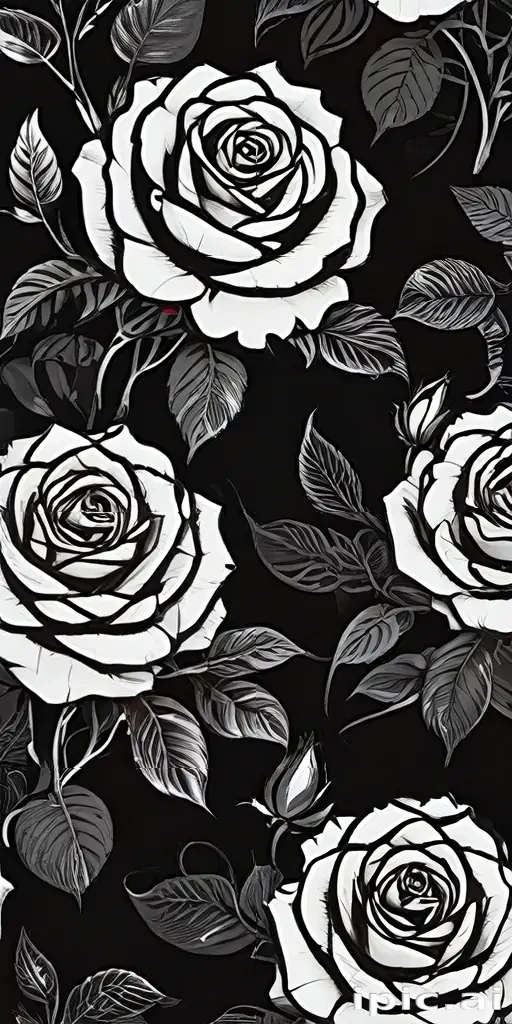rose wallpaper black
