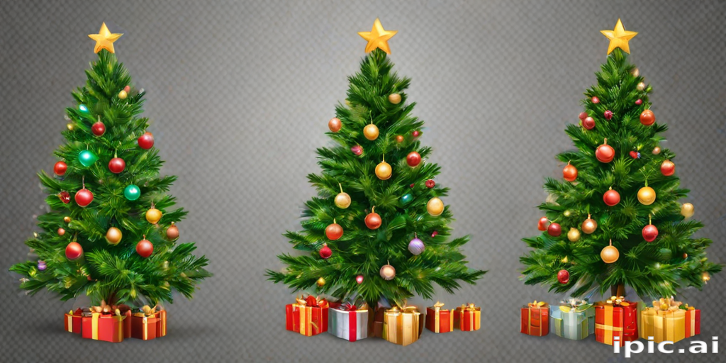 christmas trees transparent background