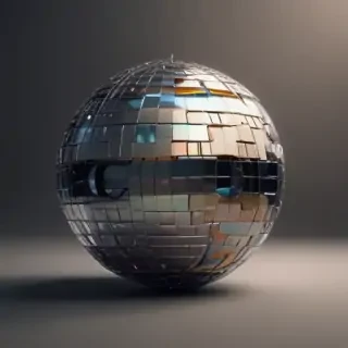transparent disco ball