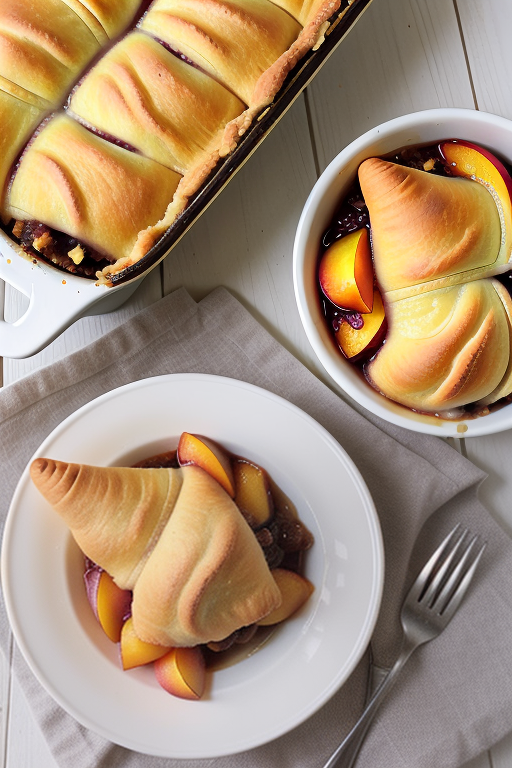 peach cobbler with crescent rolls