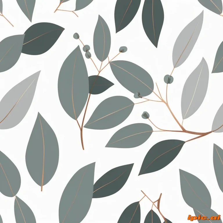 eucalyptus clipart black and white