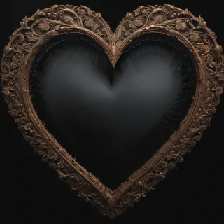 heart with black background
