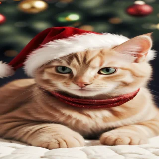 christmas cat wallpaper
