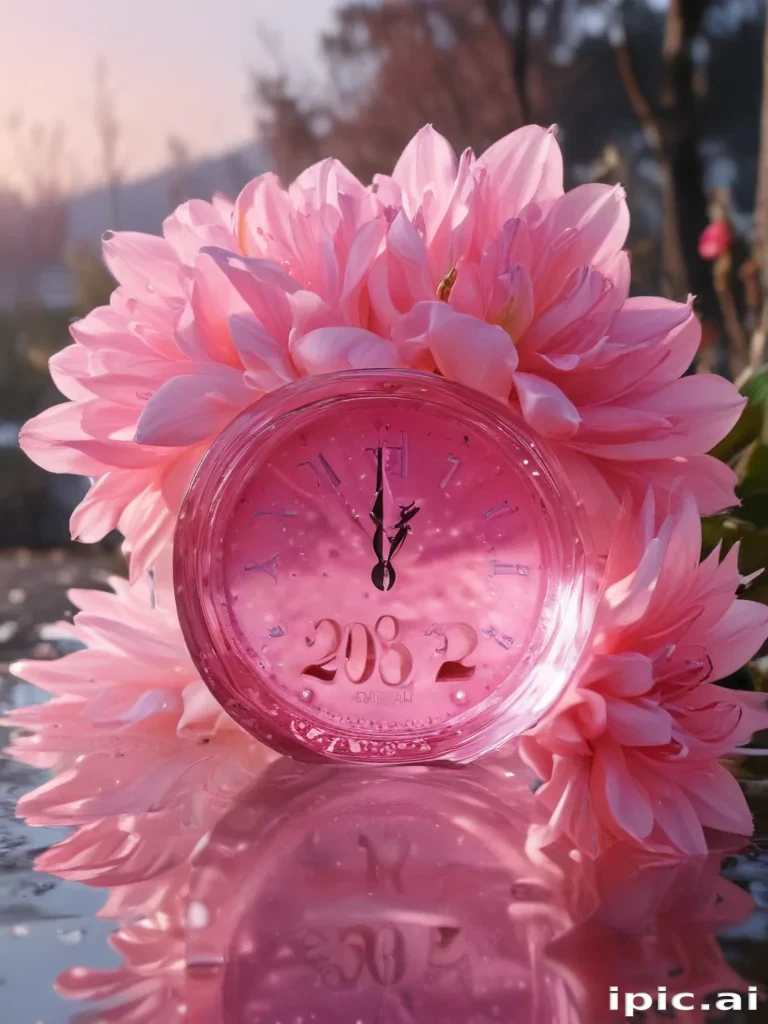 pink happy new year 2024