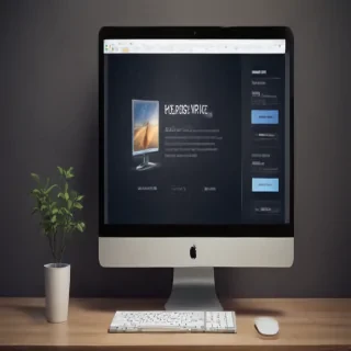 computer website mockup