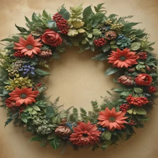 wreath drawing