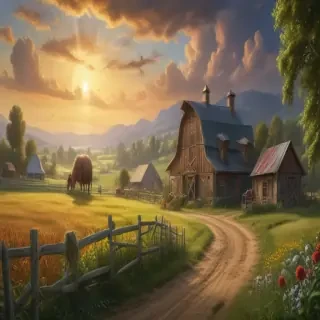 background of a farm