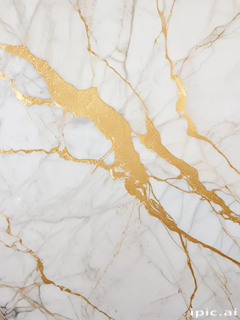 white and gold marble background