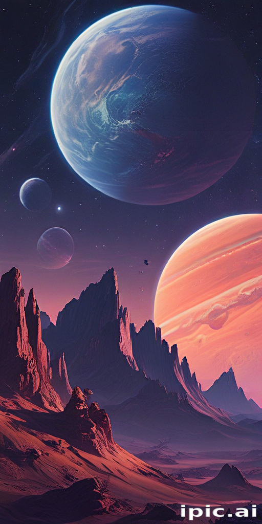Stunning Cosmic Landscape Featuring Multiple Planets and Majestic ...