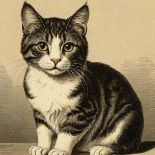 vintage cat illustration