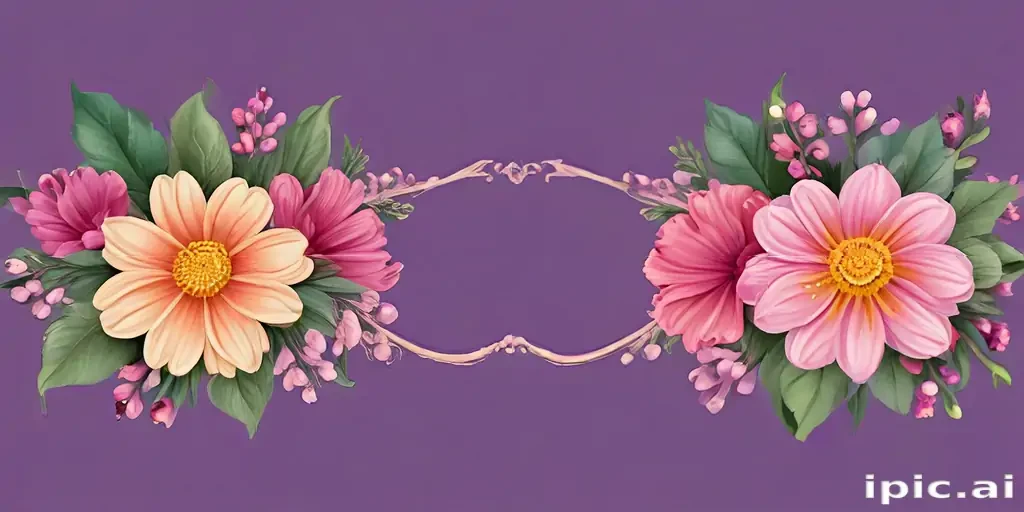 flowery border clipart