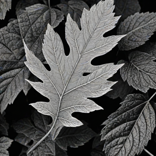 black and white clipart leaf