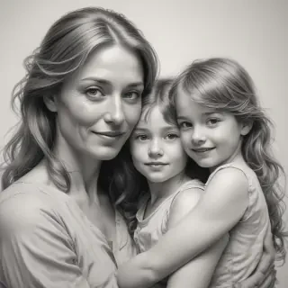 drawings of family