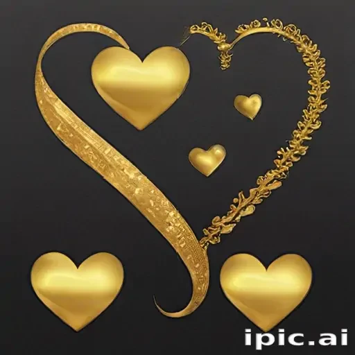 gold heart clipart