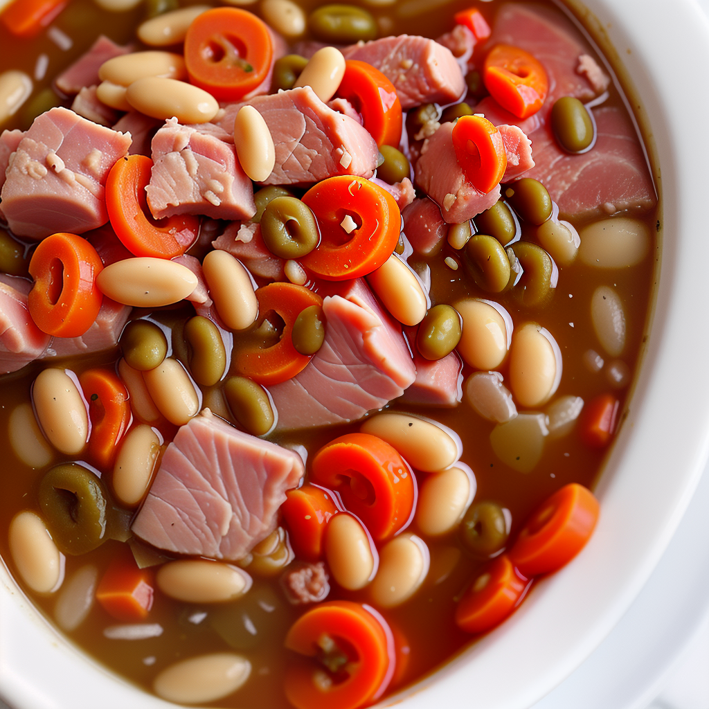calories in ham and bean soup