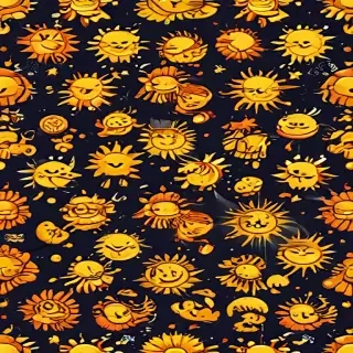 cartoon suns