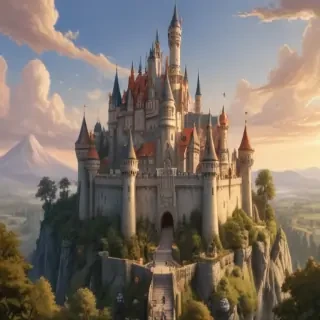 cartoon of castle