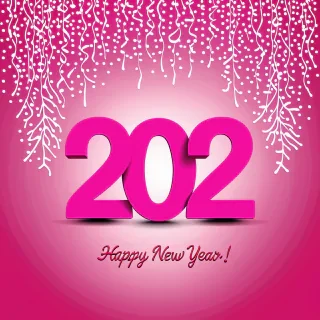 happy new year 2024 pink
