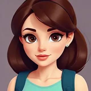 brunette cartoon characters