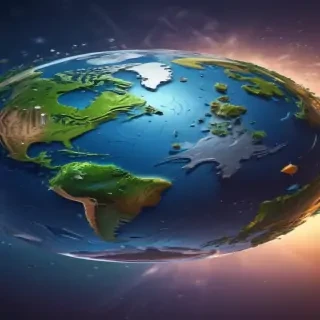 cartoon picture of the planet earth