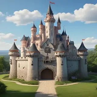 cartoon of castle