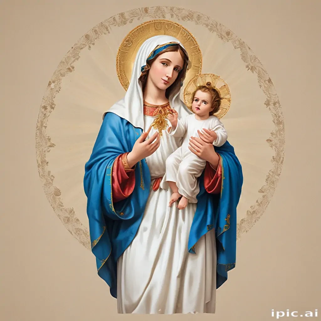 virgin mary clip art