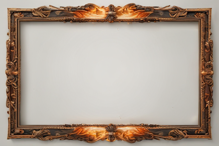 An Ornate and Elegant Picture Frame Adorned with Intricate Floral Designs