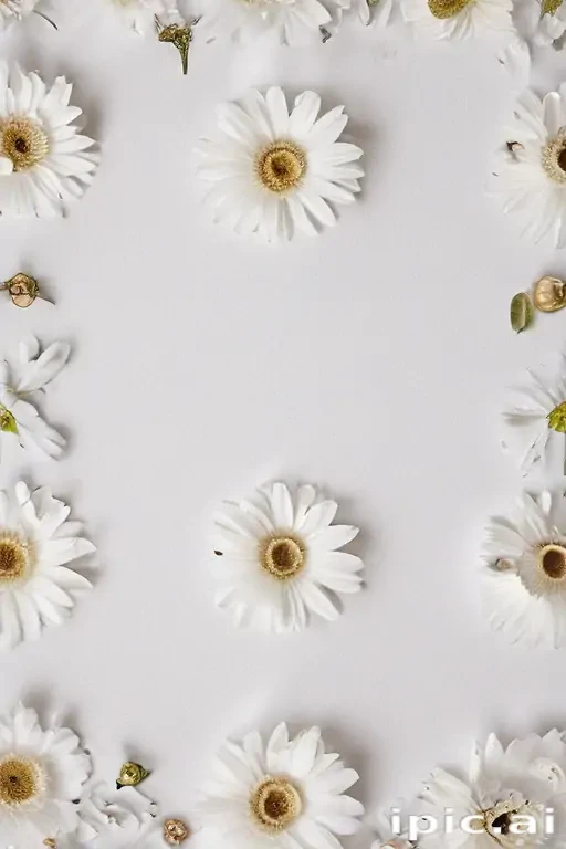 flowers white background