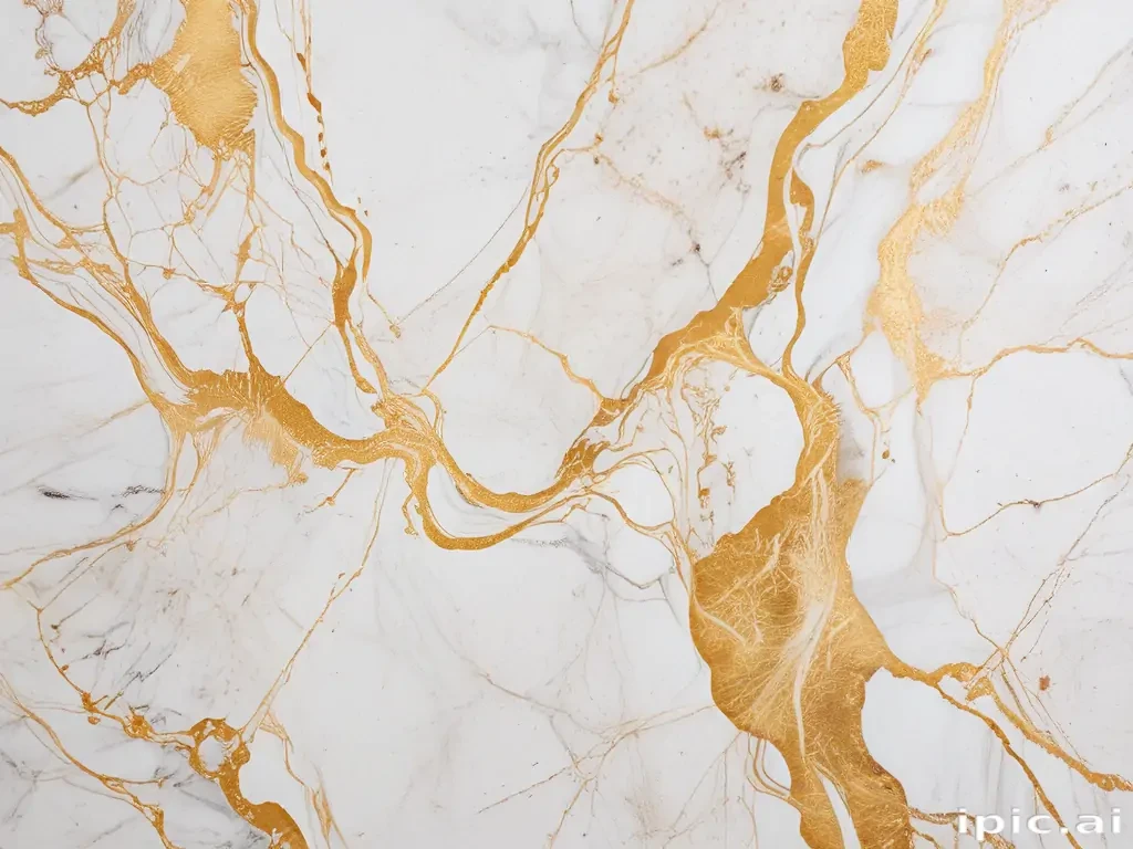 white and gold marble background