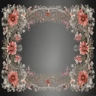 transparent floral border