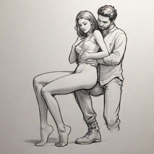 couple drawing poses
