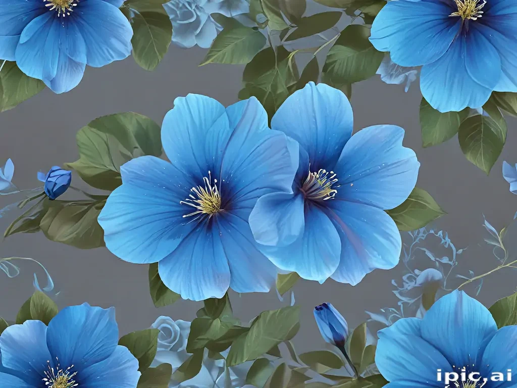 blue flower transparent