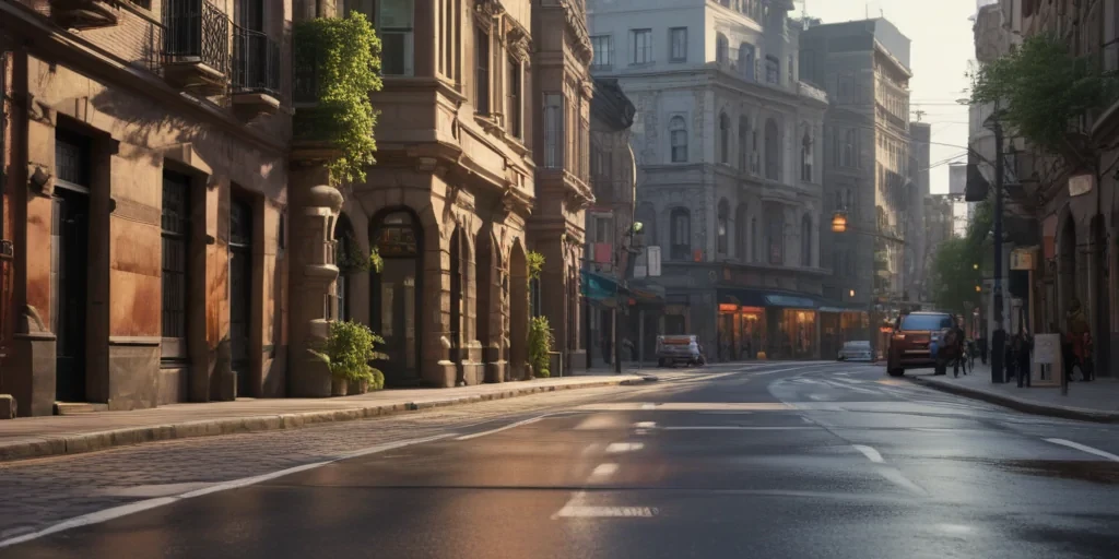 city street background