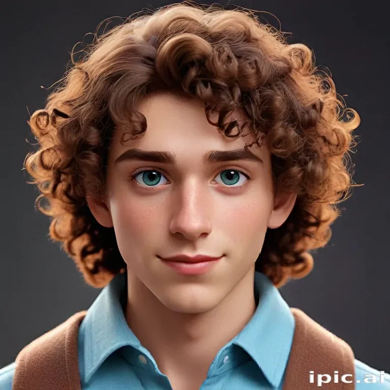 popular male cartoon characters with curly hair