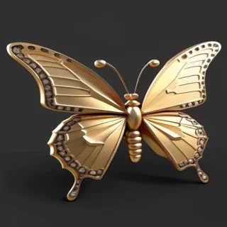 golden butterfly png