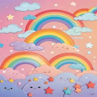 cute rainbow wallpaper