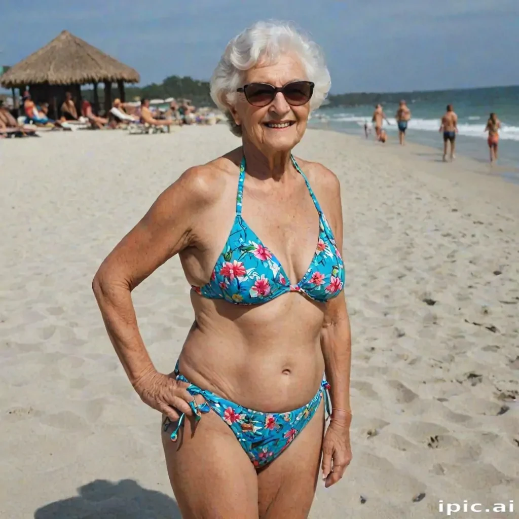 grandma in bikini