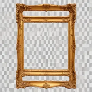 rectangle gold frame png