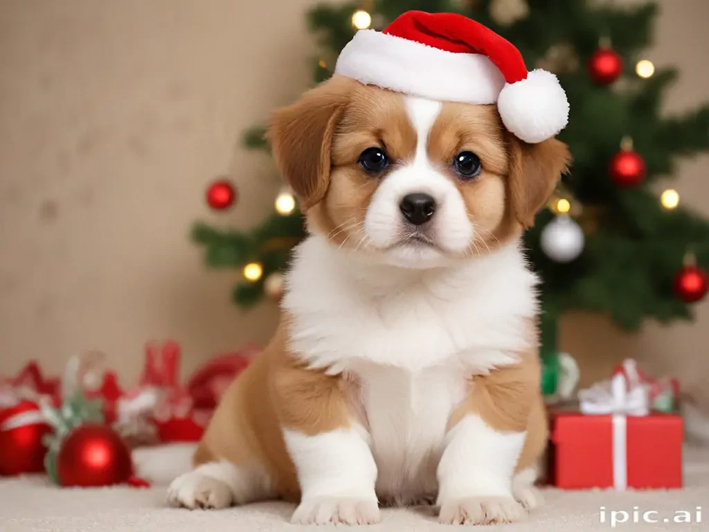 cute christmas dog wallpaper