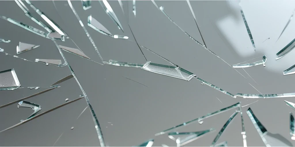 broken glass transparent