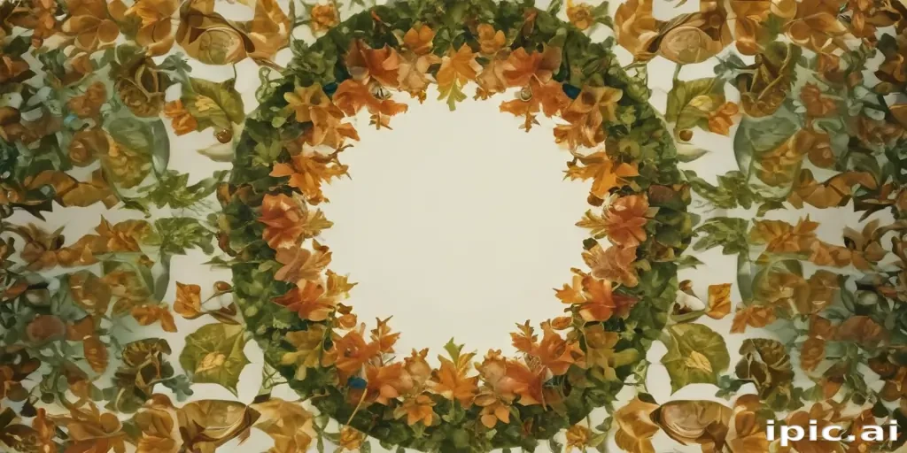 circle with leaves