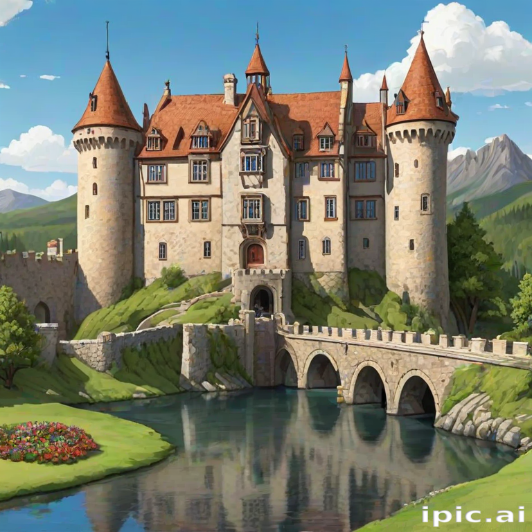 cartoon of castle